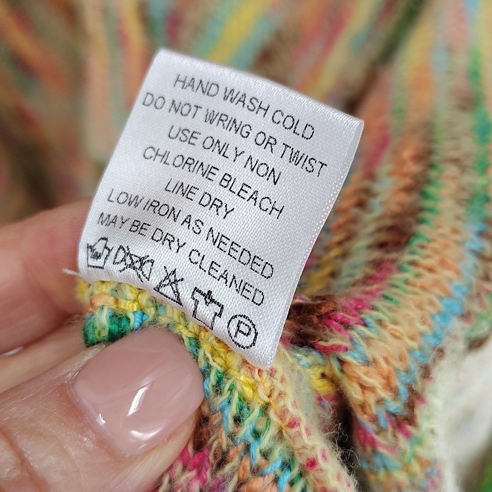 BLAKELEY sweater duster size OS goes with everything multicolor with pockets - Picture 8 of 9